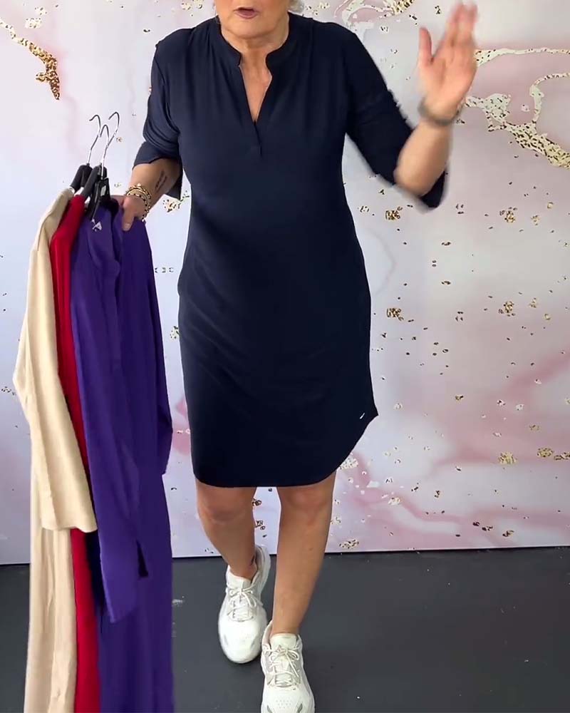 Celeste | Robe Décontractée à Col en V