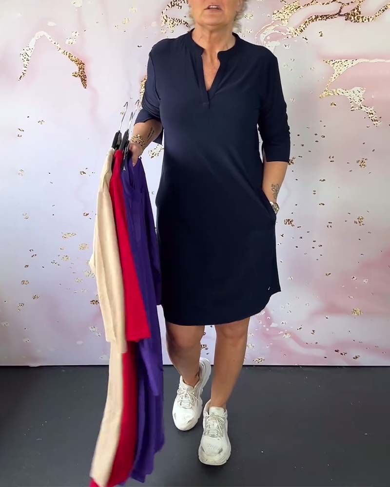 Celeste | Robe Décontractée à Col en V