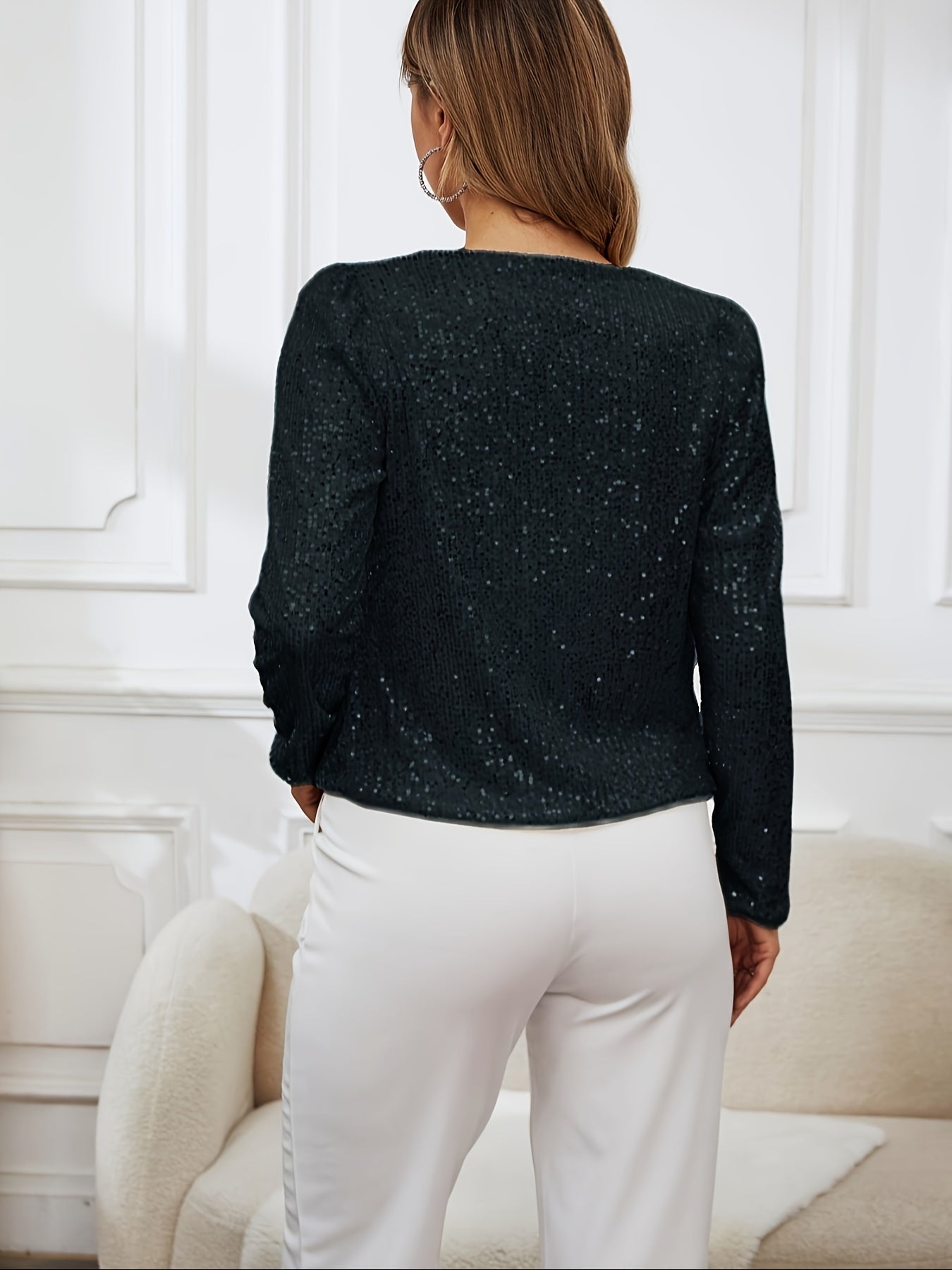 Veste Élégante à Paillettes pour Femme