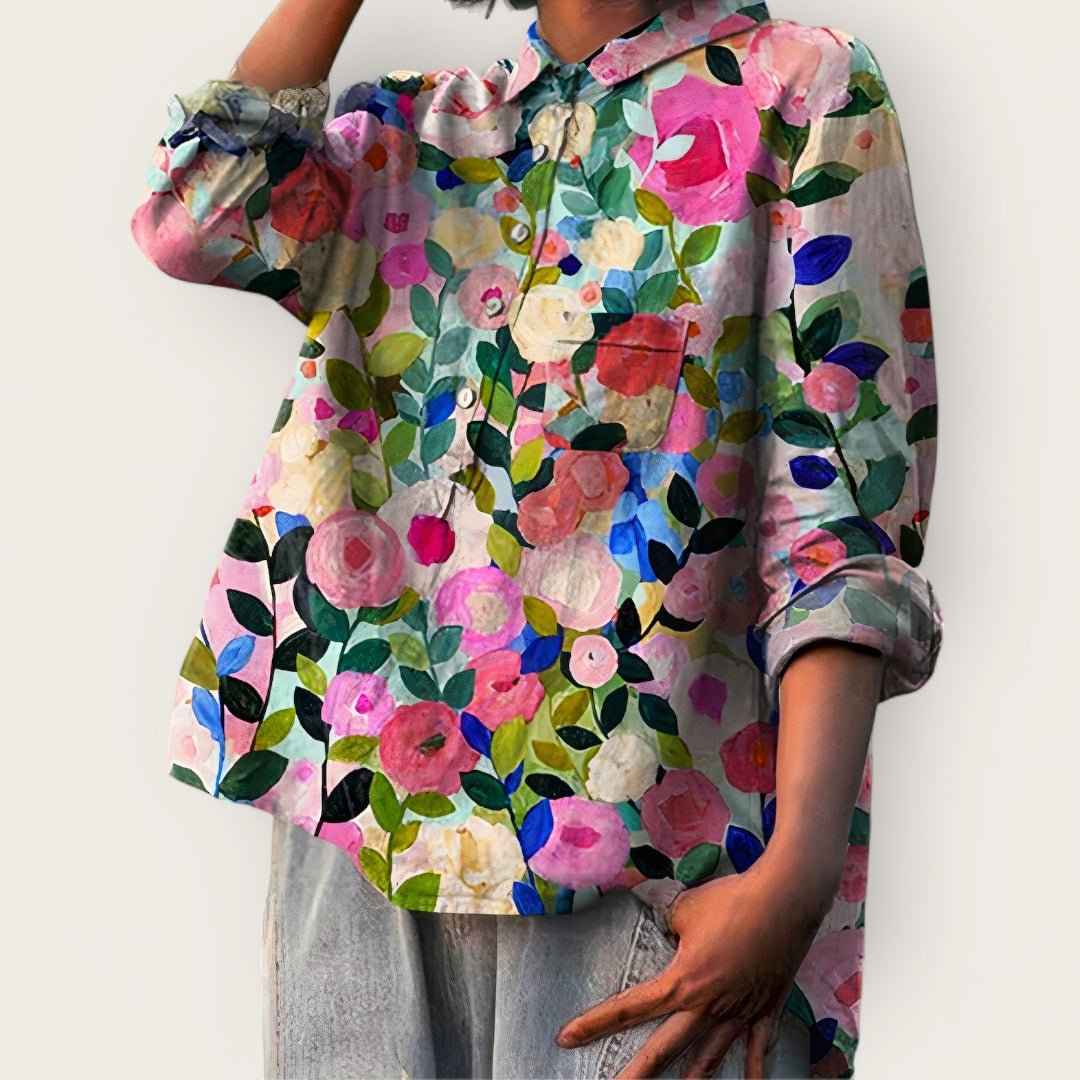 Valentine Paris | Sophia - Chemisier à Imprimé Floral Romantique